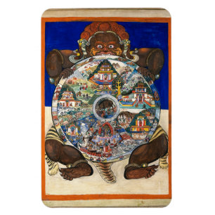 Imán Yama, El Señor De La Muerte, Con La Rueda De La V