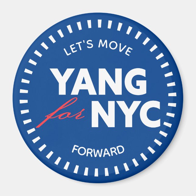 Imán Yang para NYC Avancemos 46yo puntos azul (Frente)