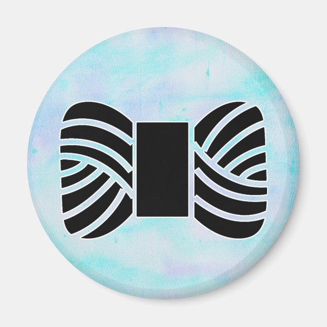 Imán Yarn Skein sobre la textura acuarela ・ Artesanías (Frente)