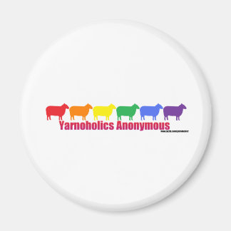 Imán Yarnoholic Oveja Anónima Arcoiris