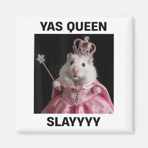 Imán Yas Reina Slay Rat Meme Mujeres Chicas Slay Queen 