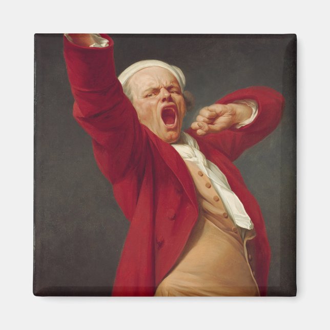 Imán Yawning Man (autorretrato) (de Joseph Ducreux) (Frente)