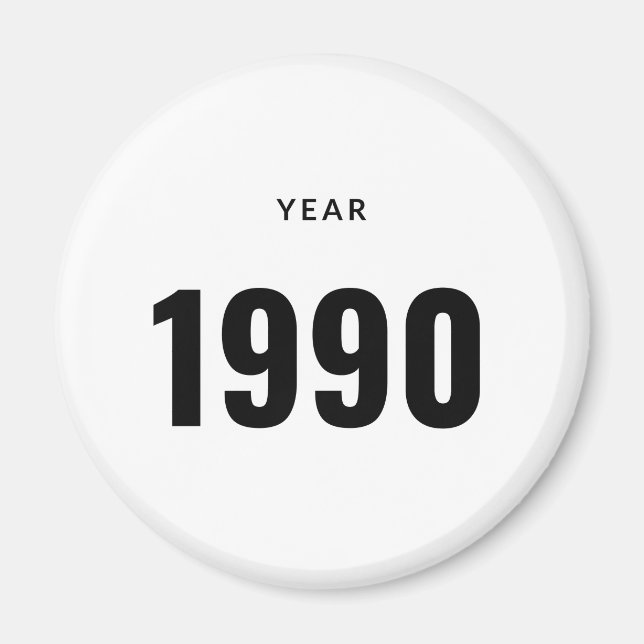 Imán Year 1990 Magnet (Frente)
