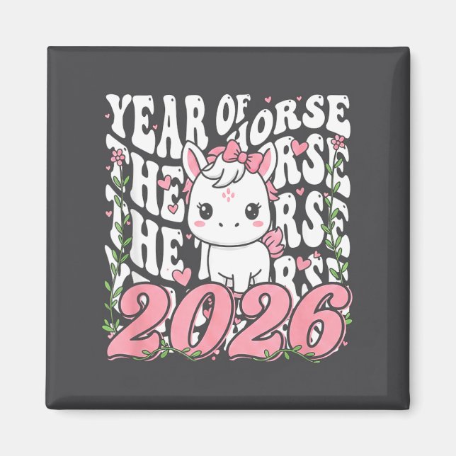 Imán Year Of The Horse For Girls  (Frente)