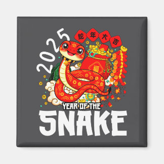 Imán Year Of The Snake 2025 Chinese New Year 2025 Red S