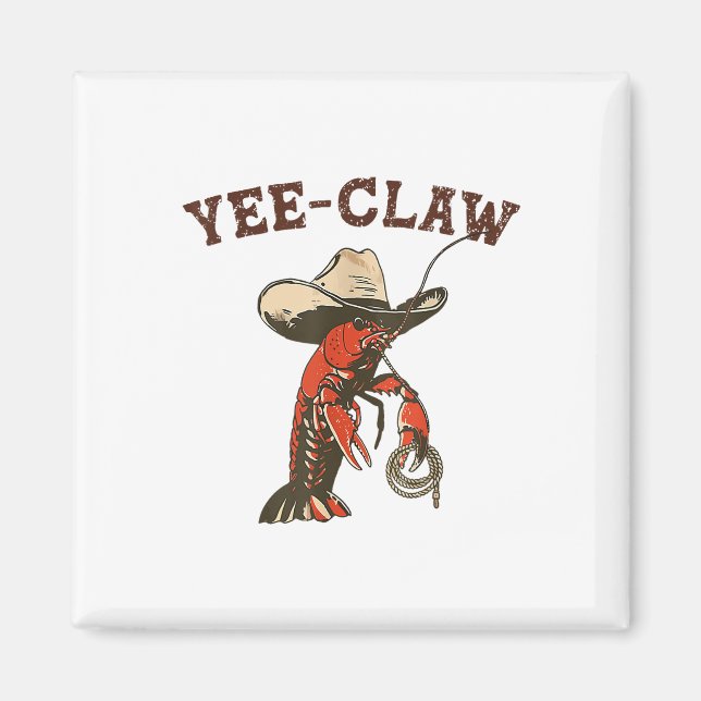 Imán Yee Claw Funny Crawfish Cajun Seafood Festival (Frente)