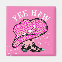 Yee Haw Cowgirl Rosa Gorra Boot