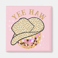 Yee Haw Pink Gold Cowgirl Disco Rodeo