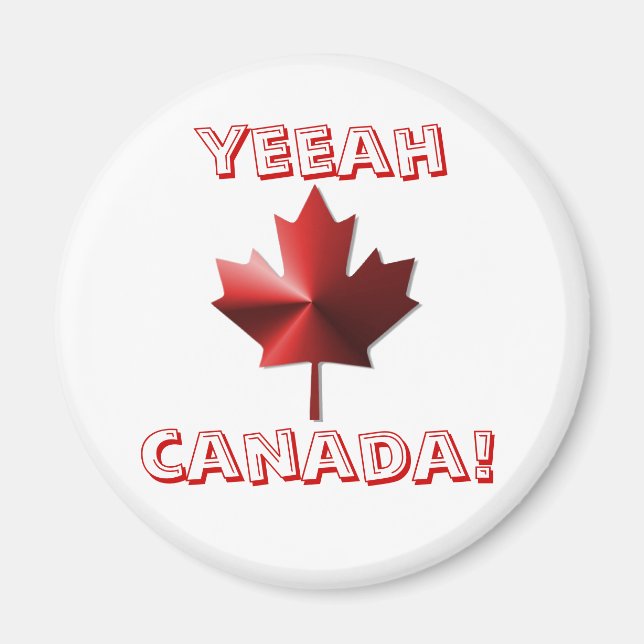 Imán Yeeah Canada Flag Maple Leaf Magnet (Frente)