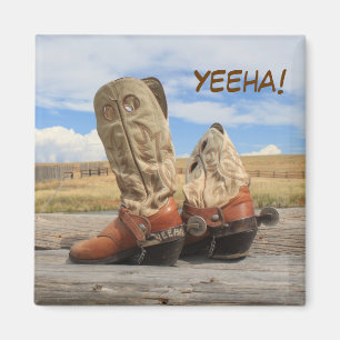 Imán Yeeha Rustic Western Boot Magnet