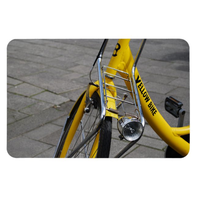 Imán Yellow Bike Amsterdam, Holanda (Horizontal)