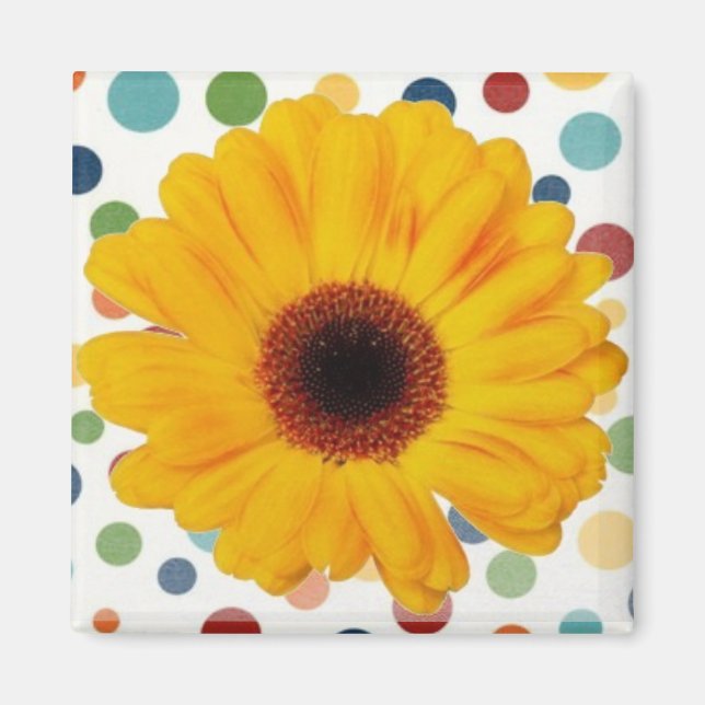 Imán Yellow Gerber Daisy (Frente)