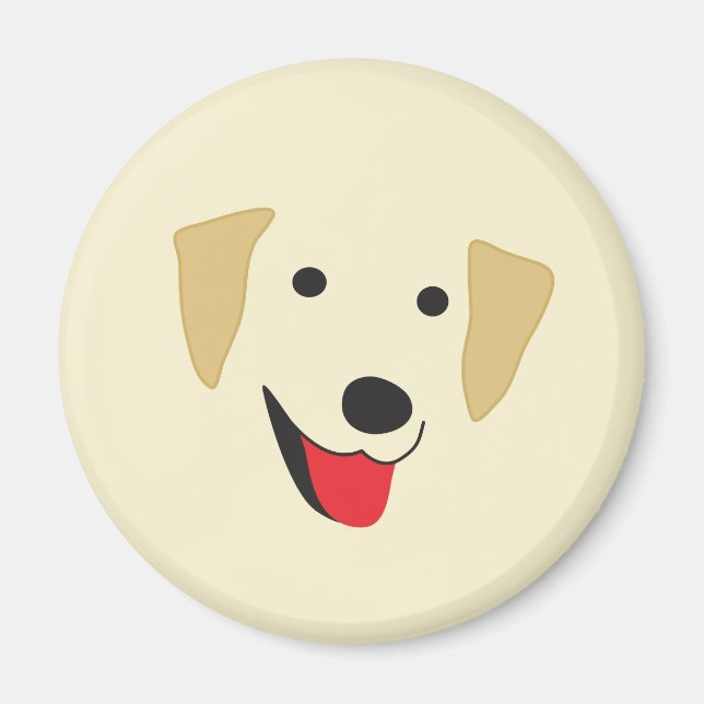 Imán Yellow Lab Face (Frente)