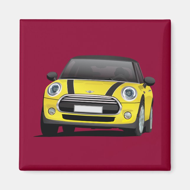 Imán Yellow MINI Cooper (Frente)