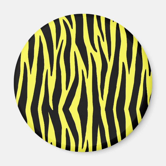 Imán Yellow Zebra Stripes Magnet (Frente)