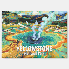 Imán Yellowstone Grand Prismatic Spring Van Gogh Custom
