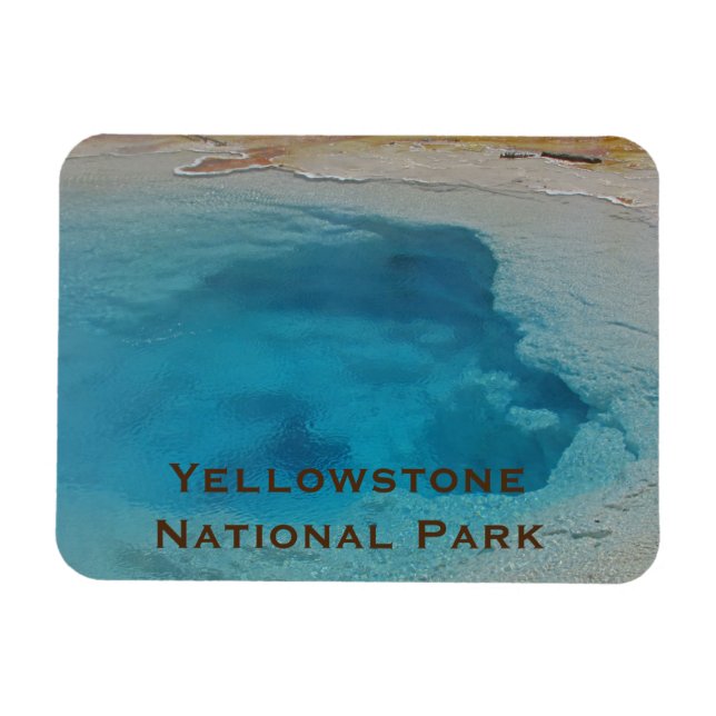 Imán Yellowstone Keepsake Blue Pool Photo National (Horizontal)