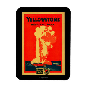 Imán Yellowstone, poster fiel viejo de la publicidad