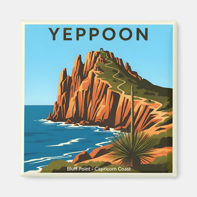 Imán Yeppoon Queensland Australia Viajes Antiguos (Frente)