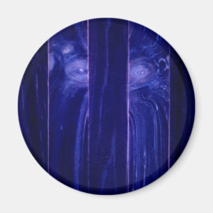 Imán Yeti Face en la tasa de madera