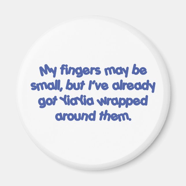 Imán YiaYia's envuelto (azul) (Frente)