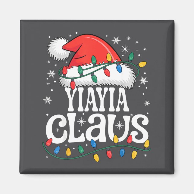 Imán Yiayia Claus Funny Xmas Christmas Grandma Holiday  (Frente)