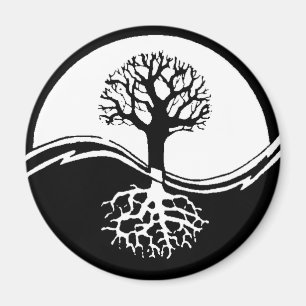 Imán Yin y árbol de yang de la vida