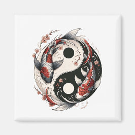 Imán Yin Y Yang Japonés Koi Fish