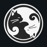 Imán Yin Yang Cats<br><div class="desc">Elegante y moderno, nuestro diseño de gatos yin yang presenta dos gatos yang entrelazados en esta obra de arte de inspiración asiática. Este artículo de alta calidad es un gran regalo para los amantes de los gatos de todas las edades.</div>
