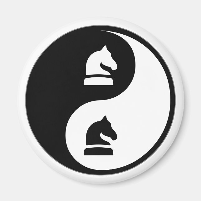 Imán Yin Yang Chess (Frente)