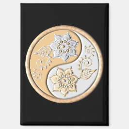 Imán Yin Yang de oro y plata 