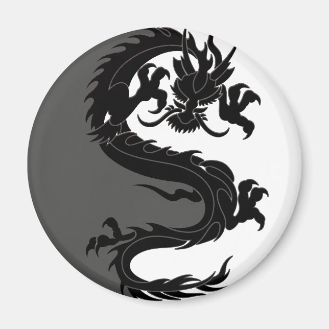 Imán Yin Yang Dragon (Frente)