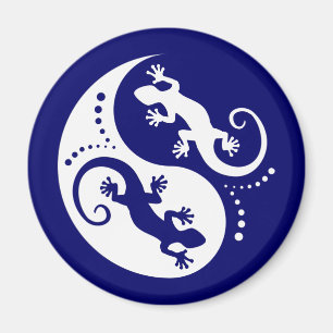 Imán YIN & YANG Geckos blanco + tu experiencia e idea