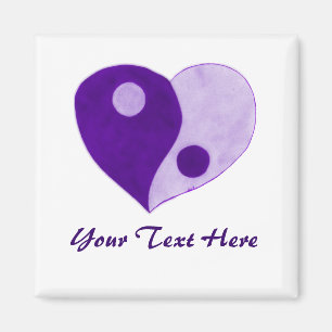 Imán Yin Yang Heart (Purple/Lilac)
