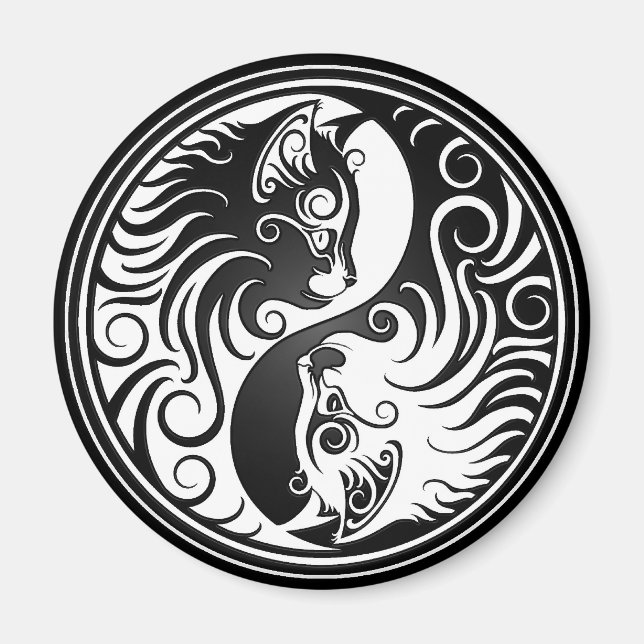 Imán Yin Yang Kittens (Frente)