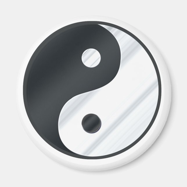 Imán Yin Yang Metalizado (Frente)