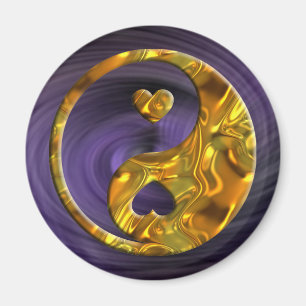 Imán Yin & Yang / Oro del corazón