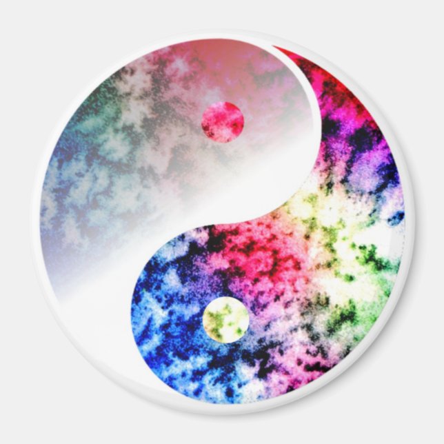 Imán Yin Yang Rainbow Magnet (Frente)