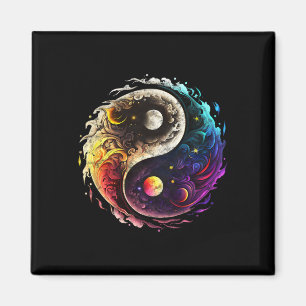 Imán Yin Yang, Sol, Luna, Universo, Tai Chi, Qigong, Yo
