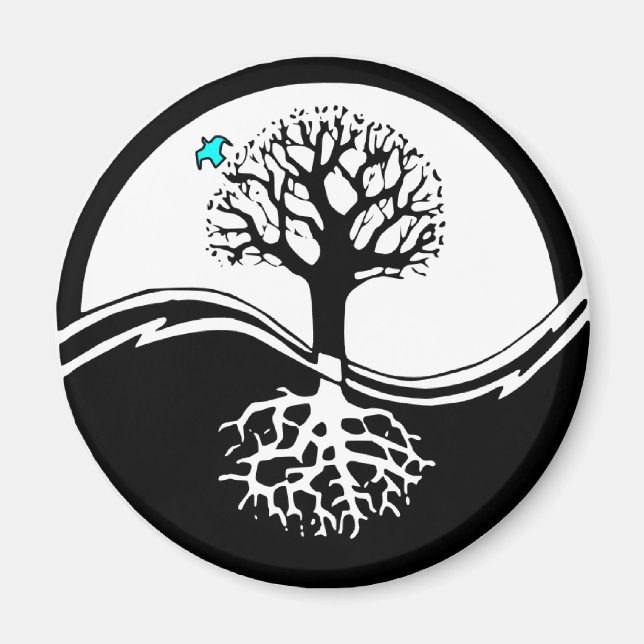 Imán Yin Yang Tree (Frente)