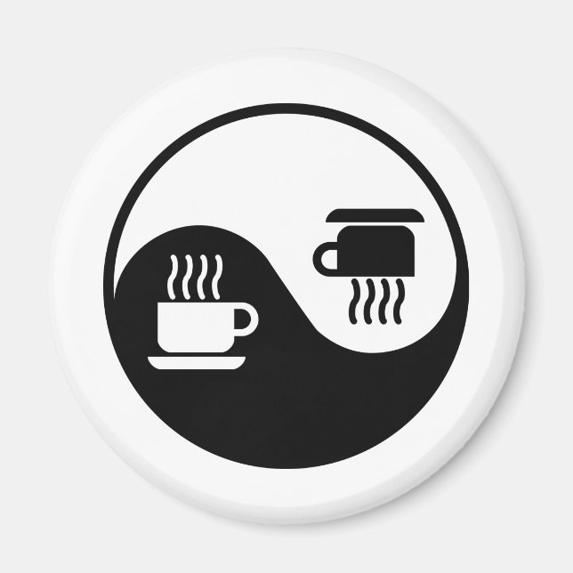 Imán Ying y Yang del café (Frente)