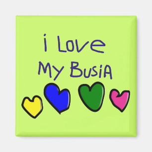 Imán YO amor de I mi regalo de Busia (abuela polaca)