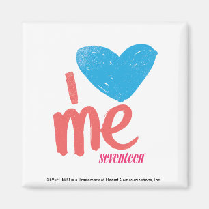 Imán Yo corazón a mí Aqua/Rosa