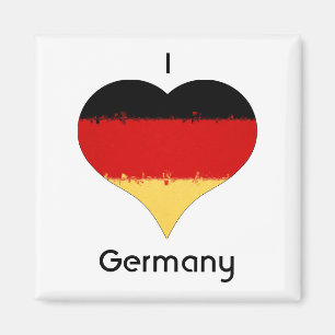 Imán Yo corazón Alemania Bandera Alemana