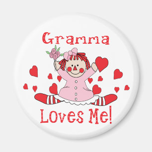 Imán Yo del amor de Gramma muñeca de trapo