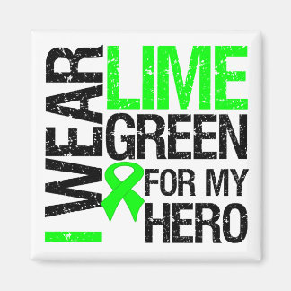 Imán Yo Llevo Lime Green Para Mi Héroe - Linfoma