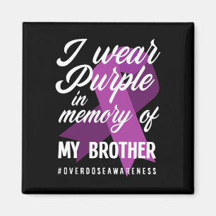 Imán Yo Llevo Púrpura En Memoria De Mi Hermano Sobredos