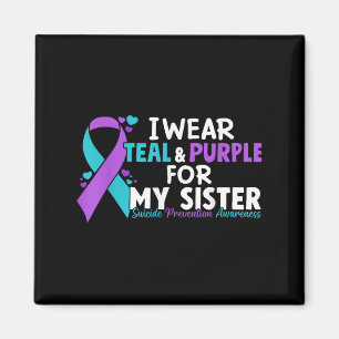 Imán Yo Llevo Verde azulado Y Púrpura Para Mi Hermana E