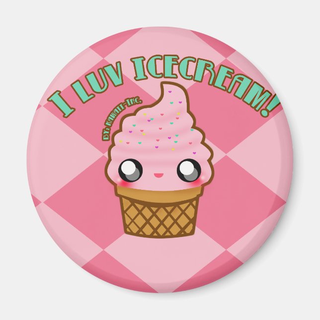 Imán ¡Yo luv Icecream! (Frente)