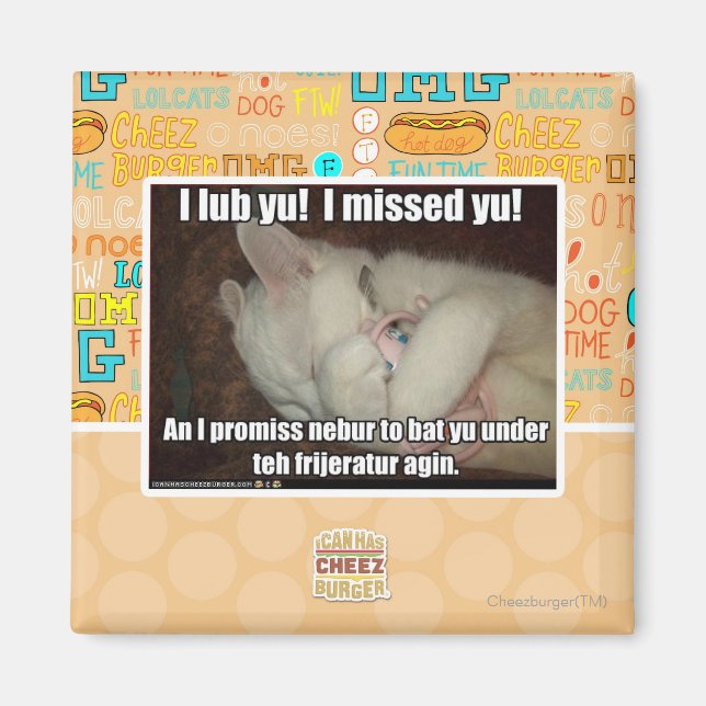 Imán ¡Yo te saludo! ¡Te extrañé! (Frente)